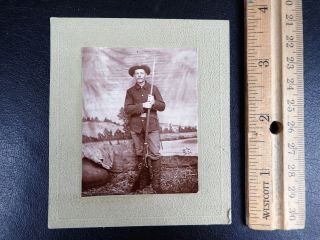 Cabinet Photo Spanish - American War Soldier 2nd Nebraska Chickamauga Park Georgia