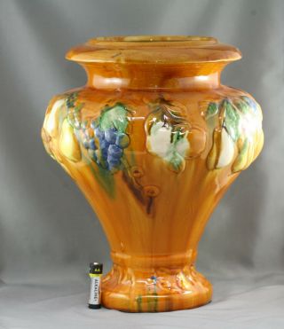 Imposing Very Large Vintage Chinese Tang Sancai 唐三彩 Drip Glaze Ceramic Vase