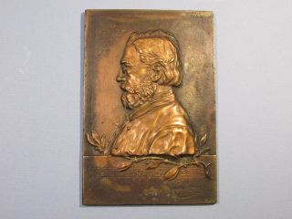 Smetana Czech Composer Bronze Plaque Medal Metal Czechoslovakia Bohemia Opera