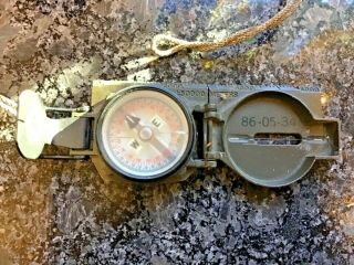 US ARMY Stocker & Yale US Compass Sandy - 183 Magnetic NSN 6605 - 01 - 196 - 6971 1984 5