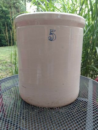 Vintage Antique Stoneware Crock 5 Gallon