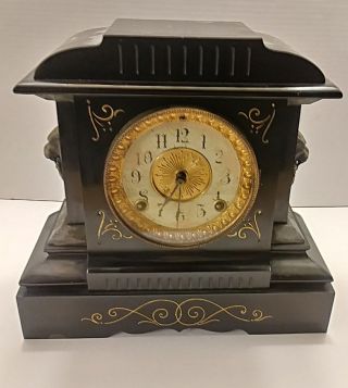 Ansonia Clock Company Mantle Clock Metal Cast Iron