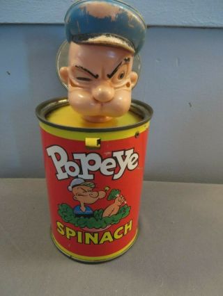 Vintage Mattel Popeye In The Music Box Spinach Can Jack In The Box No Box