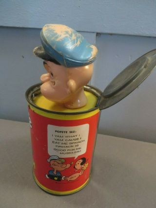 Vintage Mattel Popeye in The Music Box Spinach Can Jack in the Box NO BOX 5