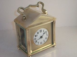 Antique French Carriage Clock C1930.  With Key.  Restored & Serviced In May 2019