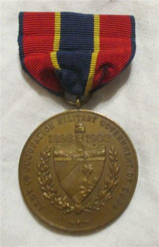 U.  S.  Army Of Occupation Military Government Of Cuba Medal - Numbered