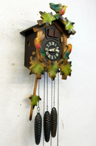 Old Cuckoo Wall Clock Black Forest wit Carillon music box 3