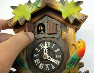 Old Cuckoo Wall Clock Black Forest wit Carillon music box 7