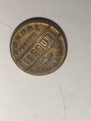 1890 Button.  Very Rare Button Missouri School For Deaf And Dumb Button 3