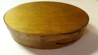 Vintage Shaker Style Oval Wood Box 9 - 83 WLS 2071 11 