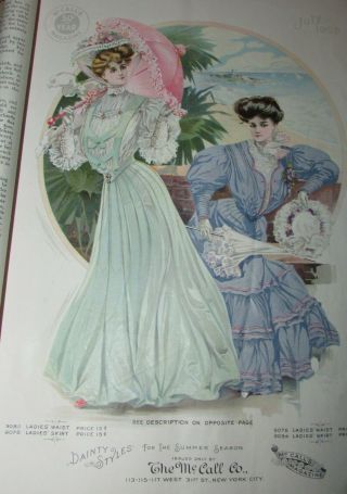 SEVEN MCCALL ' S MAGAZINES,  1890 ' S,  1905,  VINTAGE FASHION,  DRESS 7