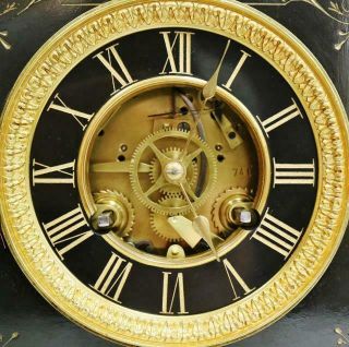 Exceptionally Rare Antique French 8 Day Guilmet Swinging Pendulum Mystery Clock 7
