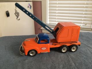 Vintage 1950s Tin Litho Friction Crane Truck S.  S.  S.  Japan