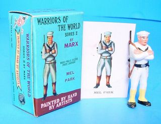 1960s Marx Usa Boxed Warriors Of The World 4 Mel Park Sailor Fig Hand Painted