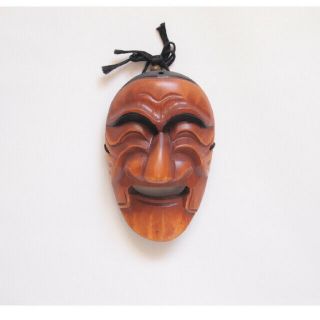 Japanese Vintage Okina Mask Noh Kyougen Kagura Demon Mask Bugaku