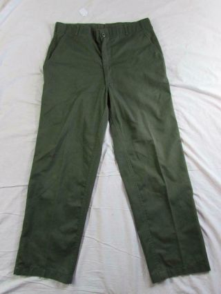 Vtg 80s 1986 Og 507 Utility Trouser Pant Us Army Measure 33x28.  5 Green