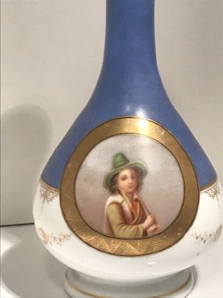 Antique Hand Painted Porcelain Vase