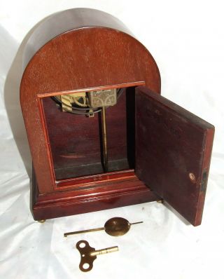 Antique Inlaid Mahogany Bracket Mantel Clock GUSTAV BECKER 10