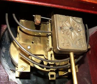 Antique Inlaid Mahogany Bracket Mantel Clock GUSTAV BECKER 11