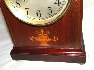 Antique Inlaid Mahogany Bracket Mantel Clock GUSTAV BECKER 5