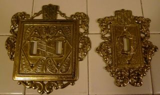 Virginia Metalcrafters 24 - 17 & 24 - 18 Brass Ornamental Switch Plate Covers