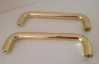 2x Large Solid Brass Push Pull Door Handle (Vintage) 2