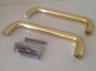 2x Large Solid Brass Push Pull Door Handle (Vintage) 3