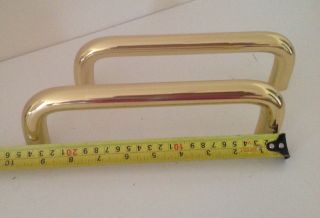 2x Large Solid Brass Push Pull Door Handle (Vintage) 6