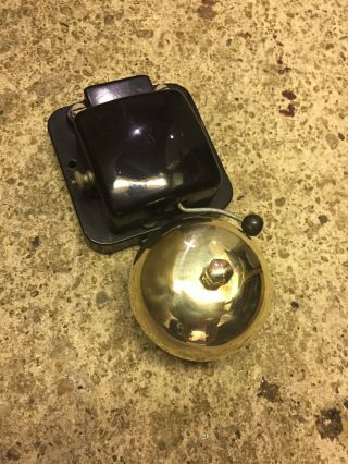 Vintage Gpo Gec Electric Bakelite Brass Telephone Door Alarm Butler Bell