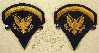 Us Army Specialist 5 2nd Class Sp - 5 E - 5 Rank Insignia Pair Large Dress Greens