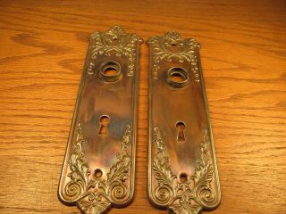 Stamped Metal Door Knob Backplates.  Door Plates.  Escutcheons.