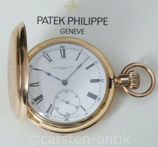 Patek Philippe & Co.  à Geneve 18k Gold Hunter Unusual Caliber 1889 - Certificate