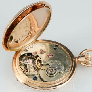 Patek Philippe & Co.  à Geneve 18k gold hunter unusual caliber 1889 - certificate 8