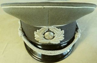 East German Army Visor Hat Cap W/ Insignia Nva Size 57 Peaked