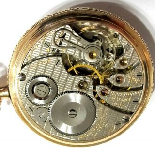 FANTASTIC 14KGF - 16S SOUTH BEND GR 227 - 21 JEWELS POCKET WATCH (A3) 3