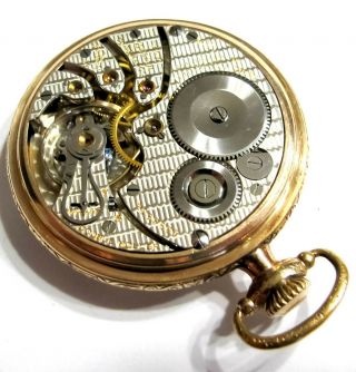 FANTASTIC 14KGF - 16S SOUTH BEND GR 227 - 21 JEWELS POCKET WATCH (A3) 8