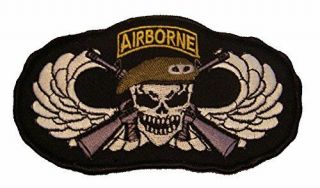 Us Army Special Forces Sf Airborne Jump Wings Patch Green Beret Crossed Rifles