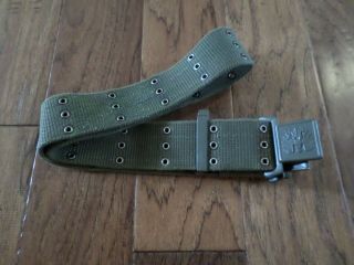 Austrian Military Army Combat Pistol Belt And Buckle Heavy Web Material