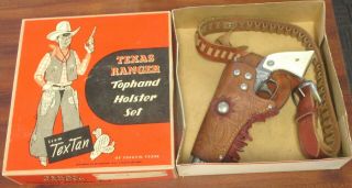 Vintage Tex Tan Texas Ranger Tophand Holster Set 624 Stallion 38 W/original Box