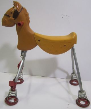 Vtg 1960s Moulded Products Pogo Pony Bouncing Spring Rocking Riding Horse Toy