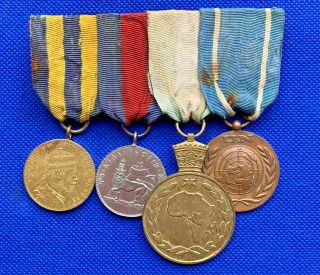 Rare Group Ethiopia - Congo Service Medal - Lion Of Judah - Medal Of Merit