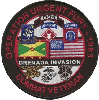 5.  5 " Diameter Operation Urgent Fury - Grenada Patch - Ranger,  82nd Airborne,  Etc