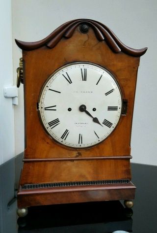 Walnut Double Fusee Bracket Clock For Restoration W.  M Malcolm,  Inverary