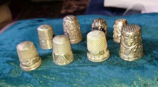 Sterling Silver Thimbles (8)