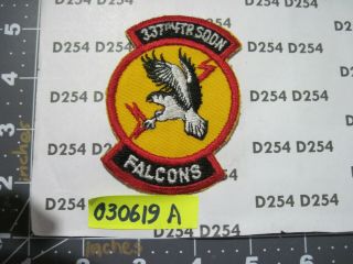 Usaf Air Force Squadron Patch 337th Fighter Sqdn Falcons Vintage Cut Edge