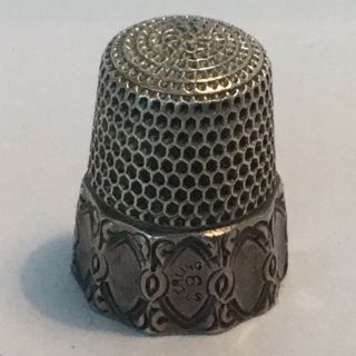 Antique Simons Brothers Sterling Silver Thimble