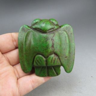 China,  Jade,  Hand Carved,  Hongshan Culture,  Turquoise,  Eagle,  Pendant A3