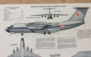 Vintage Russian Jet Transport Poster Cold War Era Propaganda 4