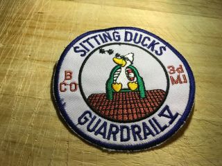 1970s? Us Army Patch - Sitting Ducks Guardrail Iv B Co.  3d Mi Beauty