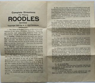 1912 Game of Roodles - Flinch Card Co.  - Swastikas When They Meant Good Luck 7